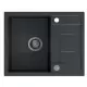 MORGAN 116 zlewozmywak 62x50x22 GraniteQ black diamond/stal